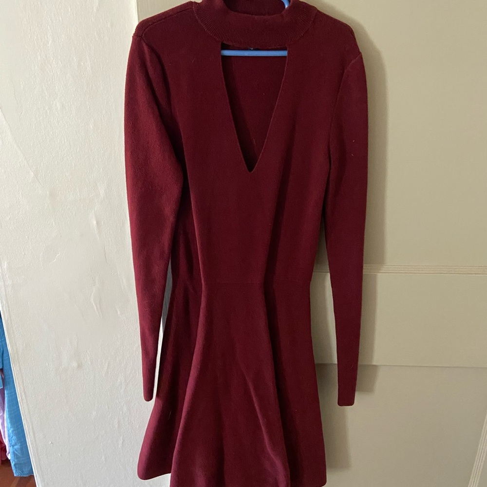 Deep v neckline dress